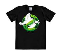 Logoshirt® Los Cazafantasmas I Ghostbusters I Slime Logo I Camiseta Print I Mujer y Hombre I Cuello Redondo I Manga Corta I Negro I Diseño Original con Licencia I Talla L