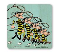 Logoshirt® Lucky Luke I Daltons I Gettining Caught Again I Posavasos I Corcho I 10x10cm I Impresión Duradera I Diseño Original con Licencia
