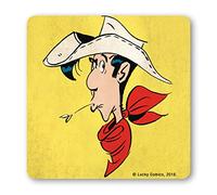 Logoshirt® Lucky Luke I Retrato I Posavasos I Corcho I 10x10cm I Impresión Duradera I Diseño Original con Licencia