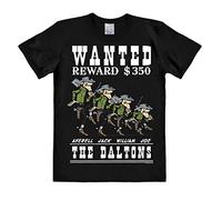 Logoshirt - Lucky Luke - Los Dalton Camiseta Hombre - Daltons - Wanted - Negro - Diseño Original con Licencia, Talla XL