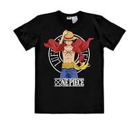 Logoshirt® Manga I One Piece I Luffy New World I Camiseta Print I Mujer y Hombre I Negro | Diseño Original con Licencia, Talla XL