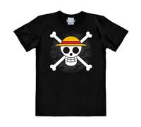 Logoshirt® Manga - One Piece - Piratas - Skull Logo I Camiseta Print I Mujer y Hombre I Negro I Diseño Original con Licencia, Talla 3XL