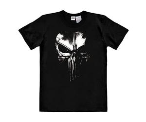 Logoshirt® Marvel Comics - El Castigador - TV Skull I Camiseta Print Mujer y Hombre I Negro I Diseño Original con Licencia, Talla M