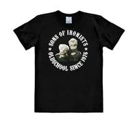 Logoshirt® Muppets I Statler y Waldorf I Sons of Ironists I Camiseta Print I Mujer y Hombre I Manga Corta I Negro I Diseño Original con Licencia I Talla XL