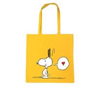 Logoshirt® Peanuts I Snoopy In Love I Bolsa de algodón | Impresa I Asas largas | amarillo | Diseño original con licencia