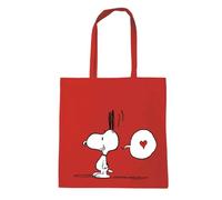 Logoshirt® Peanuts I Snoopy In Love I Bolsa de algodón | Impresa I Asas largas | rojo | Diseño original con licencia