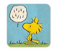 Logoshirt®️ Peanuts | Woodstock I Burbuja | Posavasos | Corcho | 10x10cm | Impresión Duradera | Diseño Original con Licencia