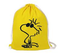 Logoshirt® Peanuts I Woodstock I Gafas de sol I Mochila saco I Estampada I AZO-free I Cordón resistente I amarillo I Diseño original con licencia