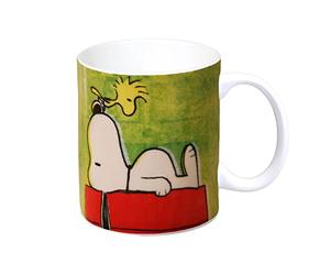 Logoshirt® Peanuts - Snoppy & Woodstock - Authentic Peanuts I Taza de café de porcelana, 300 ml I Apta para lavavajillas y microondas I En caja de regalo de color I Diseño original con licencia