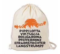Logoshirt® Pippi Calzaslargas I Nombre I Bolsa de algodón | Impresa I Asas largas | natural | Diseño original con licencia