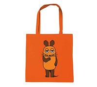 Logoshirt® Programa con el Ratón | Die Maus | Bolsa de algodón | Impresa | Asas largas | naranja | Diseño original con licencia