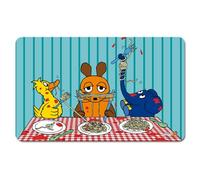 Logoshirt® Programa con el Ratón I Maus, Elefante & Pato I Espaguetis I Tabla de desayuno I Tabla de cortar I 23x14 cm I Diseño Original con Licencia