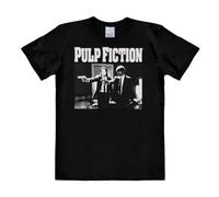 Logoshirt - Pulp Fiction - Vincent Vega & Jules Winnfield - Logo - Camiseta Hombre - Negro - Diseño Original con Licencia, Talla XXL