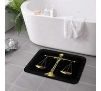 Logotipo 3D de Scales of Justice Ley Tallón Antideslizante Felpudo de Suelo Alfombra Resistente para Entrada a la Cocina Alfombrillas para los pies del balcón de la casa - 50x80cm