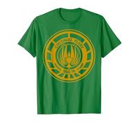 Logotipo BSG 75 de la Flota Colonial de Battlestar Galactica Camiseta, Hombre, Verde Kelly, S