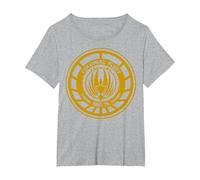 Logotipo BSG 75 de la Flota Colonial de Battlestar Galactica Camiseta, Mujer Tallas Grandes, Gris Jaspeado, 5XL Grande