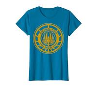 Logotipo BSG 75 de la Flota Colonial de Battlestar Galactica Camiseta, Mujer, Zafiro, XL