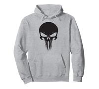 Logotipo clásico de calavera negra de Marvel The Punisher Sudadera con Capucha