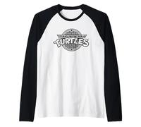 Logotipo clásico de TMNT Heroes Half Shell, Estilo cómic Retro Camiseta Manga Raglan