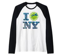 Logotipo clásico de TMNT Teenage Mutant Ninja Turtles Street NYC Camiseta Manga Raglan