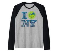 Logotipo clásico de TMNT Teenage Mutant Ninja Turtles Street NYC Camiseta Manga Raglan