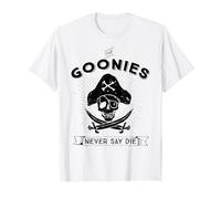 Logotipo clásico Divertido de los Goonies Never Say Die Skull Pirate de los 80 Camiseta