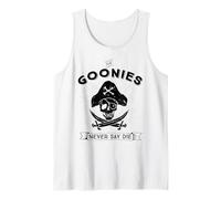 Logotipo clásico Divertido de los Goonies Never Say Die Skull Pirate de los 80 Camiseta sin Mangas