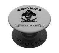 Logotipo clásico Divertido de los Goonies Never Say Die Skull Pirate de los 80 PopSockets PopGrip Adhesivo