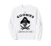 Logotipo clásico Divertido de los Goonies Never Say Die Skull Pirate de los 80 Sudadera