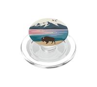 Logotipo de Bolsillo de Bisonte de The Great Salt Lake Trail Utah PopSockets PopGrip para MagSafe