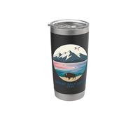 Logotipo de bolsillo de bisonte de The Great Salt Lake Trail Utah Vaso térmico de acero inoxidable de doble pared