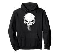 Logotipo de calavera envejecida de Marvel The Punisher Sudadera con Capucha