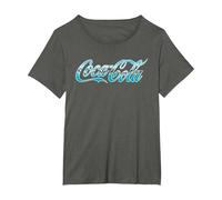 Logotipo de Coca Cola Surf Infill Camiseta, Mujer Tallas Grandes, Asfalto, 5XL Grande