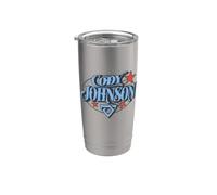 Logotipo de Cody Johnson Star Vaso térmico de acero inoxidable de doble pared