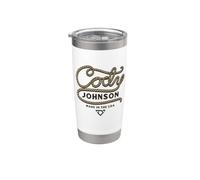 Logotipo de cuerda Cody Johnson Vaso térmico de acero inoxidable de doble pared
