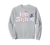 Logotipo de Disney Lilo & Stitch Stitch Crawl Sudadera, Unisex para adultos, Gris Jaspeado, S