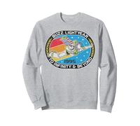 Logotipo de Disney Pixar de Toy Story Buzz Lightyear 1995 Sudadera, Unisex para adultos, Gris Jaspeado, M