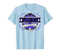 Logotipo de Dungeons & Dragons Warlock Sworn and Beholden Camiseta, Hombre, Azul Bebé, M