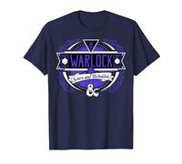 Logotipo de Dungeons & Dragons Warlock Sworn and Beholden Camiseta, Hombre, Azul Marino, 4XL