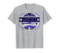 Logotipo de Dungeons & Dragons Warlock Sworn and Beholden Camiseta, Hombre, Gris Jaspeado, XXL