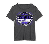 Logotipo de Dungeons & Dragons Warlock Sworn and Beholden Camiseta, Mujer Tallas Grandes, Jaspeado Oscuro, 2XL Grande