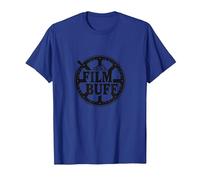 Logotipo de Film Buff Cinephile Movie Reel Camiseta, Hombre, Azul Real, XXL