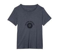Logotipo de fotografía de Lente de cámara Camiseta, Mujer Tallas Grandes, Azul Jaspeado, 6XL Grande