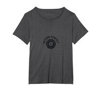 Logotipo de fotografía de Lente de cámara Camiseta, Mujer Tallas Grandes, Jaspeado Oscuro, 5XL Grande