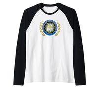Logotipo de George Clinton Atomic Dog Crest Camiseta Manga Raglan