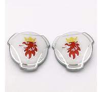 Logotipo de Griffin blanco y rojo de 80 mm, con corona dorada, compatible con Scania Truck Front Grille Emblem Badge 1401610