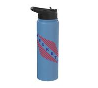 Logotipo de Hesketh Racing, campeón del mundo, con rayas limpias y retro Stainless Steel Insulated Water Bottle