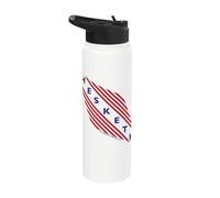 Logotipo de Hesketh Racing, campeón del mundo, con rayas limpias y retro Stainless Steel Insulated Water Bottle
