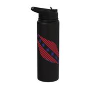 Logotipo de Hesketh Racing, campeón del mundo, con rayas limpias y retro Stainless Steel Insulated Water Bottle