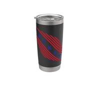 Logotipo de Hesketh Racing, campeón del mundo, con rayas limpias y retro Vaso térmico de acero inoxidable de doble pared